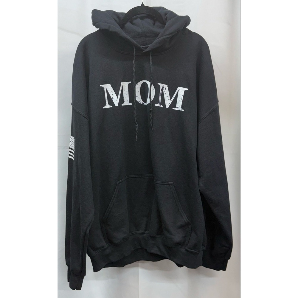 Mom Grunt Style Explicit "Beat your a**" Black Oversized Hoodie Sz XL